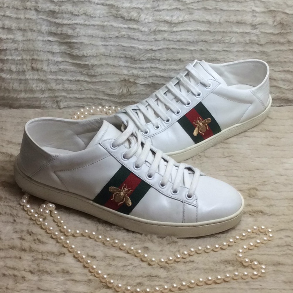 Gucci ace sneaker leather women's size 38.5